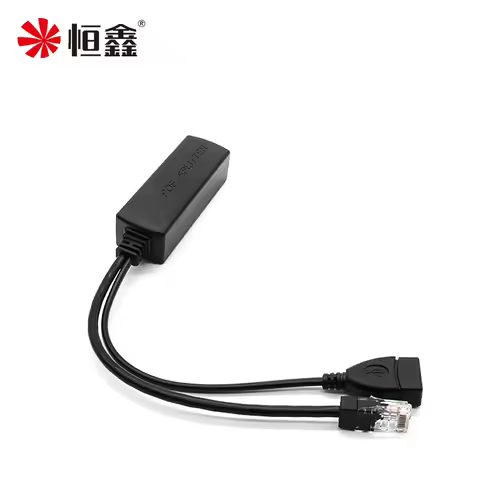 DC48V To 5V USB Female Type A Port POE Spliter Isolation Function 802.3af/at for IP Camera power Sup