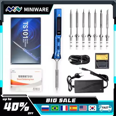 TS101 TS100 Upgrade Soldering Iron Station with OLED Screen USB PD 90W Quick Heating Portable Solder