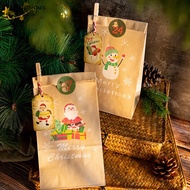 AG 50pcs Painted Christmas Tag Kraft Paper Christmas Tag Card Party Gift Wrap Tag Party Gift Card Decorations For Home SG