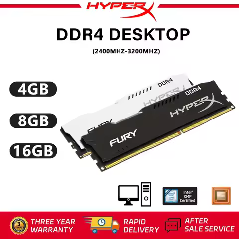DDR4 Memory PC RAM HyperX Fury PC RAM DDR4 RAM 4GB 8GB 16GB 2400MHZ 2666MHZ 3200MHz Desktop 1.2V