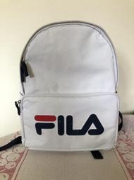 二手  韓國 FILA 運動後背包 書包 電腦包 (白色) 特價出清