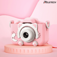 Digital Mini DSLR Camera, High Definition Camera, Cartoon Cat Mini Photo & Video Camera, Card Reader