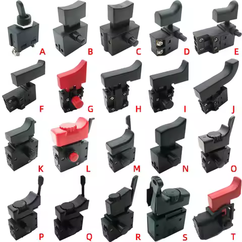 1PCS FA2-6/1BEK Black 6A 250V 5E4 Lock on Power Tool Electric Drill Speed Control Trigger Button Swi