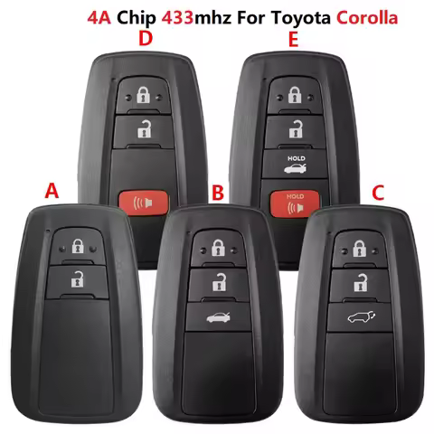 CN007269 For Toyota Corolla 2019+ Smart Key B2U2K2R 4A Chip HITAG AES NCF29A1M 2/3/4Buttons 433MHz P