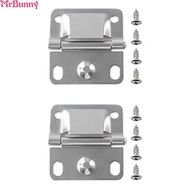 【MRBUNNY】Stainless Steel 2 x 2 Hinge Set with 8 Screws for Coleman Cooler 5226 5227B 5235