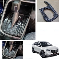 honda hrv 2022-2023 new facelift carbon fiber gear shift panel frame cover garnish accessories hrv b