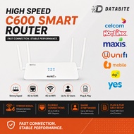 Modem Ubah Suai C600 Baharu: Penghala Wi-Fi 4G, Internet Data Tanpa Had, Hotspot, Sokong Kad Sim & S