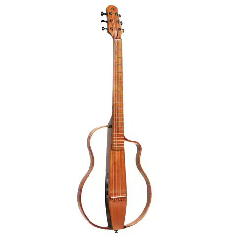 Smart Silent 6-String Guitar Mahogany Body Matte Finish Electric Guitar for Music Lover