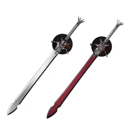 Devil May Cry The Rebellion Dante Steel Sword With Wall Hanging Stand, Cosplay Sword, Metal Sword, D