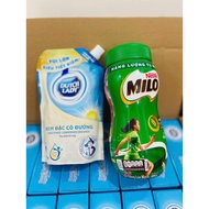 Combo condensed milk Ducth lady bag 545g + Milo jar 400g