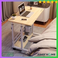 TaffHOME Laptop Lifting Table Adjustable Single Layer 80x40cm L100 with 4 Wheels