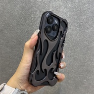 Creative Fire Hollow Phone Case for IPhone 15 14 13 12 11 Pro Max Plus Cool Luxury Breathable Camera