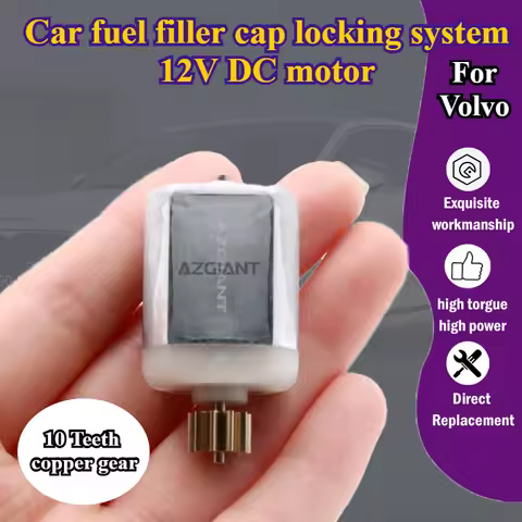 AZGIANT 30612856 car fuel filler cap locking system 12V DC motor 10T gear For Volvo S60 I/V70 II P2/