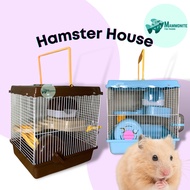 Pet Hamster Colorful House with Slide Drinking Bottle Hamster Wheel 252
