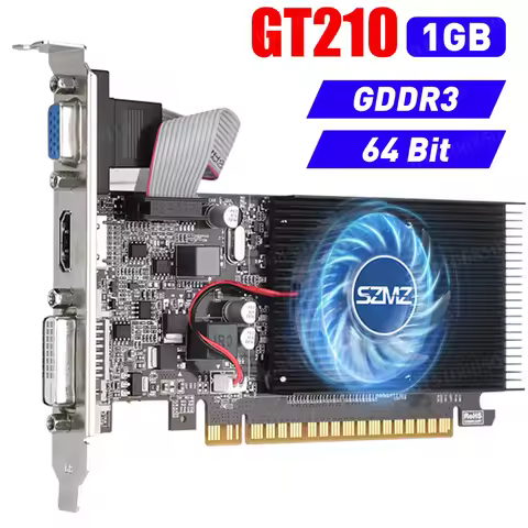 GT210 1G Video Card with DVI VGA HDMI-Compatibe Port Low Profile Graphics Card 64Bit DDR3 PIC Expres