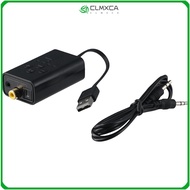 CLMXCA สีดำสีดำ ตัวแปลงเสียงดิจิตอล เอบีเอสเอบีเอส เล็กๆน้อยๆ แปลงเสียง USB เสียบและเล่น เครื่องส่งสัญญาณเสียงบลูทูธ5.2 ทีวี, PS5,PS4, พีซี, แล็ปท็อป