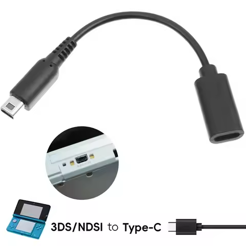 10cm Charger Cable Cord Wire Type C For NDSL 3DS 2DS XL/LL Type-C To 3DS/NDSL Game Console Charging 