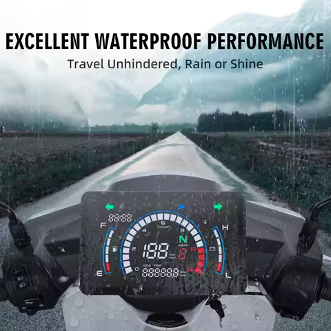 New Motorcycle Digital Speedometer Meter Assy Motobike Dashboard with Fuel Gauge Voltmeter for Honda
