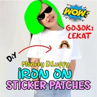 Iron On Patches : onepiece luffy custom