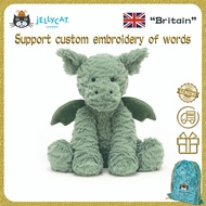 Jellycat Fuddlewuddle Dragon With Custom Name Embroidery For Unique Gift And Personal Keepsake