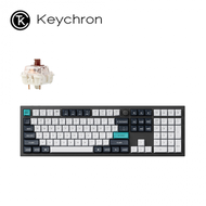 keychron Q6 Max 全尺寸 黑色 三模鋁製機械鍵盤(含旋鈕) RGB Mac/Win 熱插拔 茶軸 注音版本