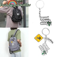LANFYGOODS Key Holder, Bag Pendant 5 Star Muti Game PS4 GTA5 Keychain, Car Pendant Fans Gift Fashion