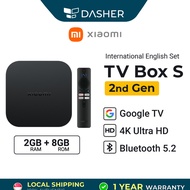 【Global + 1 Year Warranty】Xiaomi Mi TV Box S (2nd Gen) | Google TV | 4k Ultra HD | Bluetooth 5.2 | Chromecast