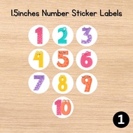 1.5 inches Circle Number Sticker Labels | Notebook or Books Cute Circle Sticker Labels