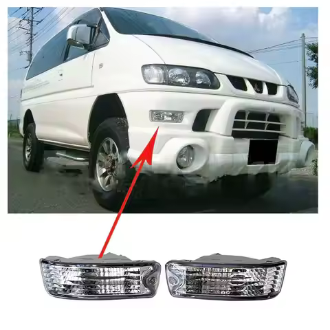 Car Front Bumper Lamp Foglamp MR300376 MR376013 For Mitsubishi Delica L400 PD8W PD5V PE6W 1998