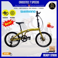 [MFB] 20" Crosstec Folding Bike / Basikal Lipat Murah Shimano (7 Speed) + FREE GIFT