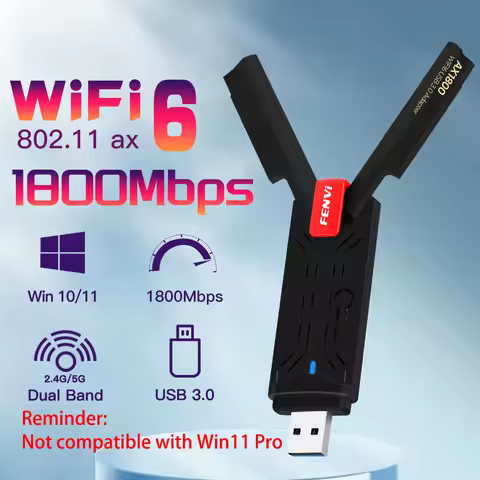 Fenvi USB 3.0 Wifi 6 USB Adapter AX1800 Dual Band 2.4G/5Ghz Wireless Dongle 1800mbps 802.11ax WiFi R