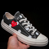 Instock! EUR 35/36/37 ● Japan Black Polka Dots Canvas Shoes Sneakers