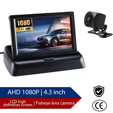 Car 4.3 Inch Foldable Display Rearview Camera Color TFT LCD HD Screen Car Reversing Monitor