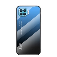 Casing For OPPO A93 A 93 OPPOA93 CPH2121 CPH2123 Case Gradient Tempered Glass Case Back Cover