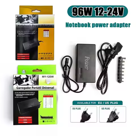 96W Universal Portable AC Laptop Power Adapter 12V 15V 16V 18V 19V 20V 24V 4.5A Charger For Toshiba 