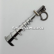 Bleach Anime , Zabimaru , Renji Abarai , Mini Sword Katana Keychain , Collectible Toy 11cm