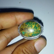 cincin pirus persia hijau urat emas