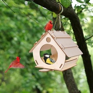 Wooden Bird House Bird Nest Bird House Wooden Bird Nest Bird Cage Bird Villa Garden Decoration