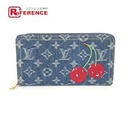 LOUIS VUITTONRFIC 村上隆聯名 Monogram Denim LV x TM Zippy 長錢包