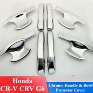Honda CR-V CRV G6 2023 2024+ Chrome Door Handle & Bowl Protector Cover Car Accessories