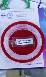 ( HCM) Vòng tay Thạch anh hồng liền khối Thiên Nhiên ( CÓ GIẤY KIỂM ĐỊNH NI 53)