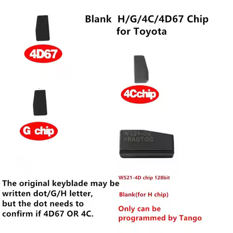 KEYECU Replacement Blank Transponder Ignition H/G/4C/4D67 Chip for Toyota Camry Avalon 4Runner Highl