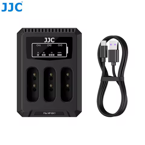 JJC NP-BX1 Battery Charger Type-C-USB A Cable For Sony ZV-1 II RX100 VII RX100 VI RX100 V RX100 IV R
