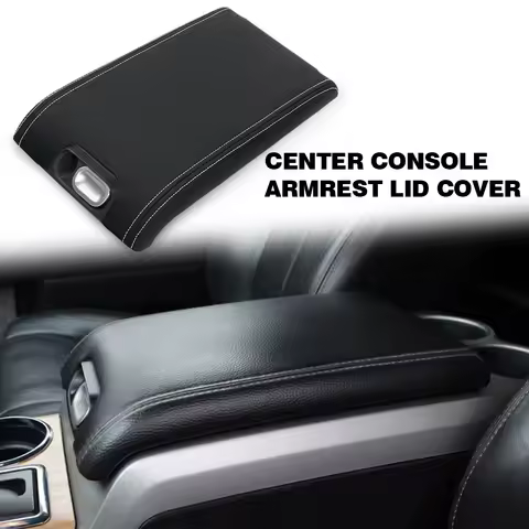 Center Console Arm Rest Lid Cover Fit for 2009-2014 Ford F150 Black 9L3Z-1506024-Cc(Black)