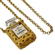 正品 CHANEL 香奈兒香水項鍊 附香水瓶 香奈兒 N°5 金色 狀況極佳 日本直送