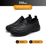 Kitchen Chef Shoes Black Rubber Chef Shoes Anti-Slip Waterproof 695