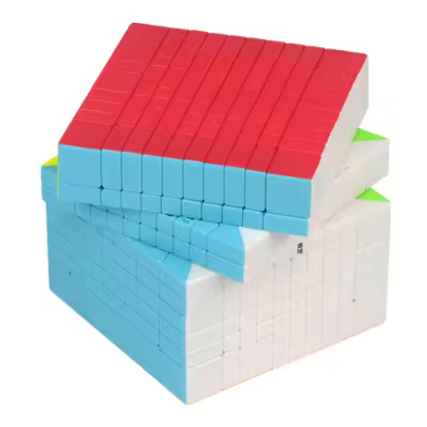 QiYi 10X10 Magic Cube Stickerless 84mm Professional Speed Educationl Cubes 10x10x10 High Level Puzzl