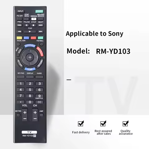 ZF applies to RM-YD103 Remote Control For SONY Bravia LED HDTV KDL - 32W700B 40W580B 40W590B 40W600B