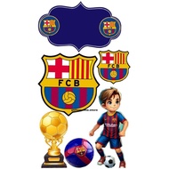 FC BARCELONA FC BARCELONA THEME CAKE TOPPER FC BARCELONA BIRTHDAY CAKE DECORATIONS