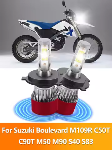 20000LM H4 Motorcycle Headlight Bulb 6000K Canbus LED Moto Light With Fan For Suzuki Boulevard M109R